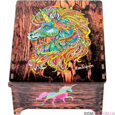 Пазл деревянный: Единорог — Подарочная коробка