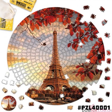 Пазл деревянный: Эйфелева башня (круглый)