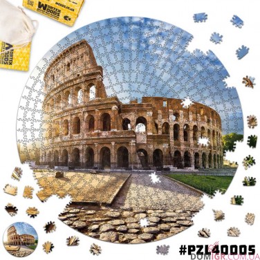 Пазл деревянный: Колизей (круглый)