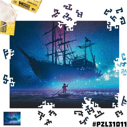 Пазл деревянный: Плавание по вселенной (лабиринт)