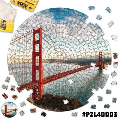 Пазл деревянный: Золотые Ворота (круглый)