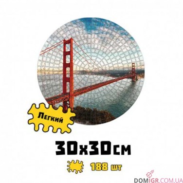 Пазл деревянный: Золотые Ворота (круглый)