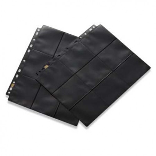 18-Pocket Pages - Clear-Black - Side Loading