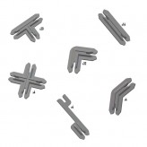 Plastic Terrain Clips: Grey - BattleSystem