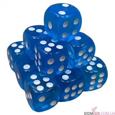 Кубик D6 14мм Прозрачный - в ассортименте