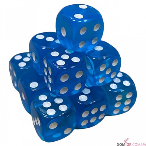 Кубик D6 14мм Прозрачный - в ассортименте