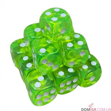 Кубик D6 14мм Прозрачный - в ассортименте