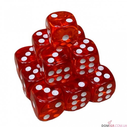 Кубик D6 14мм Прозрачный - в ассортименте