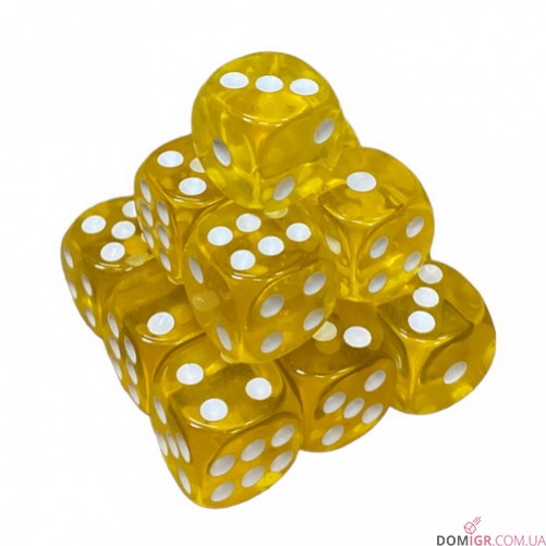 Кубик D6 14мм Прозрачный - в ассортименте