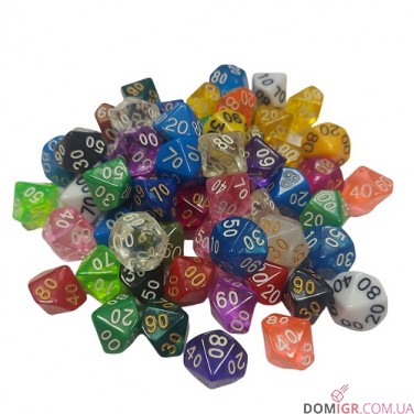 Кубик d100 (d%) (случайный цвет)