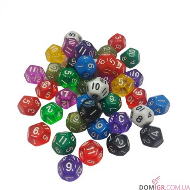 Кубик d12 (випадковий колір)