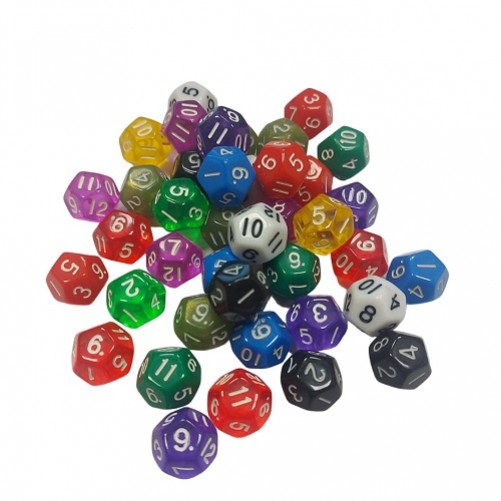 Кубик d12 (випадковий колір)