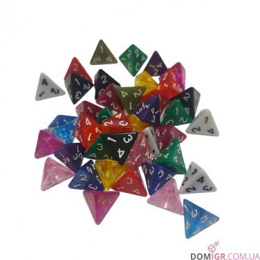 Кубик d4 (випадковий колір)