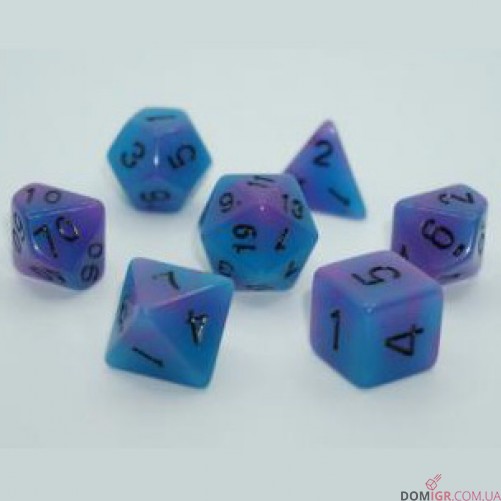 Набір кубиків - Double Color Glow in The dark 7 Dice Set (в асортименті)