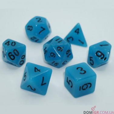 Набор кубиков - Glow in the dark 7 Dice Set (в ассортименте)