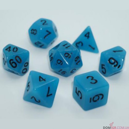 Набор кубиков - Glow in the dark 7 Dice Set (в ассортименте)