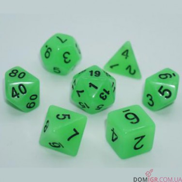 Набор кубиков - Glow in the dark 7 Dice Set (в ассортименте)
