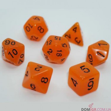 Набор кубиков - Glow in the dark 7 Dice Set (в ассортименте)
