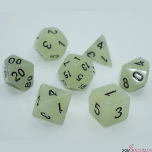 Набор кубиков - Glow in the dark 7 Dice Set (в ассортименте)