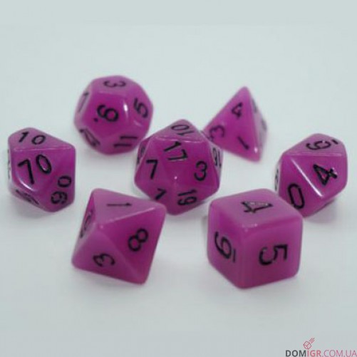 Набор кубиков - Glow in the dark 7 Dice Set (в ассортименте)