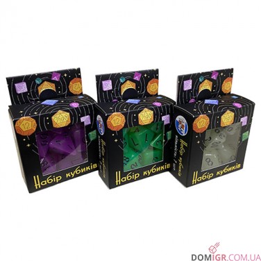 Набор кубиков - Glow in the dark 7 Dice Set (в ассортименте)