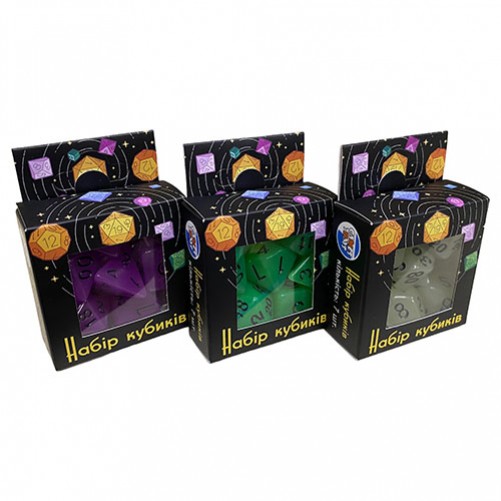 Набор кубиков - Glow in the dark 7 Dice Set (в ассортименте)