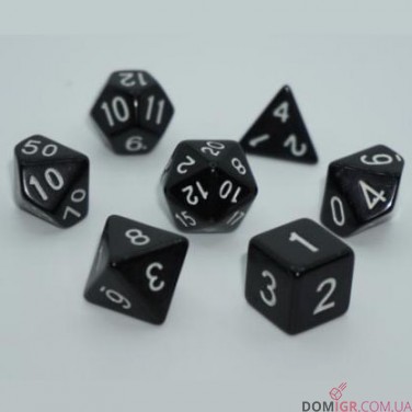 Набор кубиков - Opaque 7 Dice Set (в ассортименте)