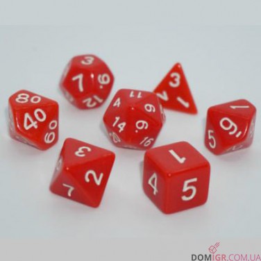 Набор кубиков - Opaque 7 Dice Set (в ассортименте)