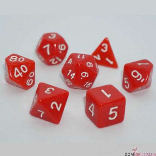 Набор кубиков - Opaque 7 Dice Set (в ассортименте)