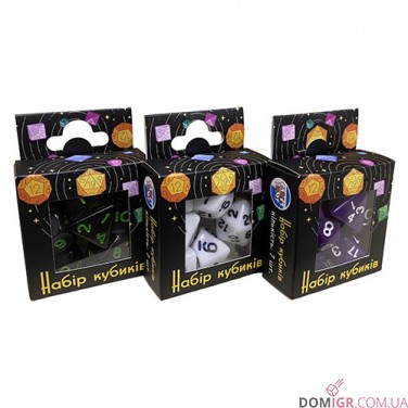 Набор кубиков - Opaque 7 Dice Set (в ассортименте)