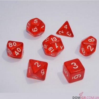 Набор кубиков - Transparent 7 Dice Set (в ассортименте)