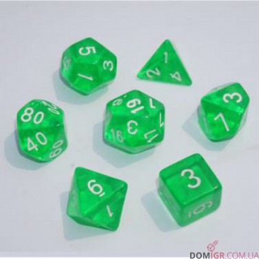Набор кубиков - Transparent 7 Dice Set (в ассортименте)