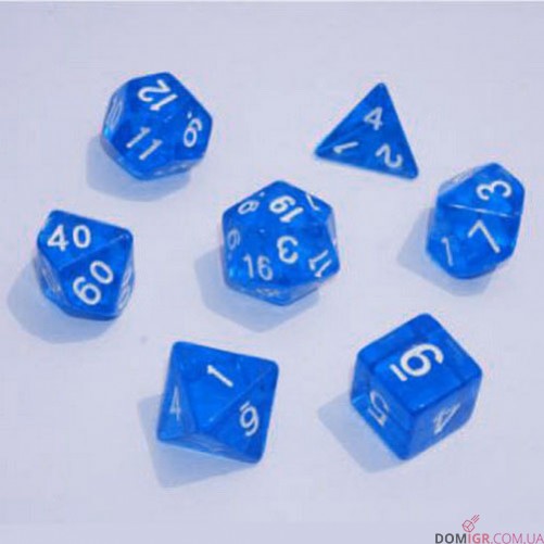 Набор кубиков - Transparent 7 Dice Set (в ассортименте)