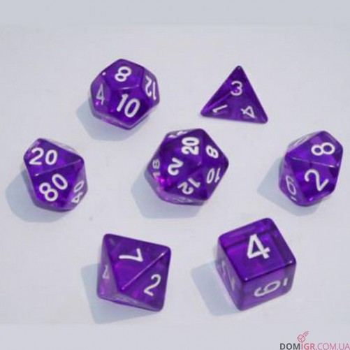 Набор кубиков - Transparent 7 Dice Set (в ассортименте)