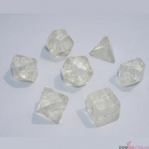 Набор кубиков - Transparent 7 Dice Set (в ассортименте)