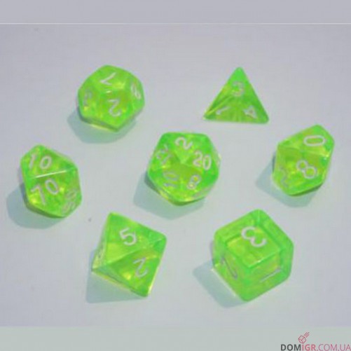 Набор кубиков - Transparent 7 Dice Set (в ассортименте)