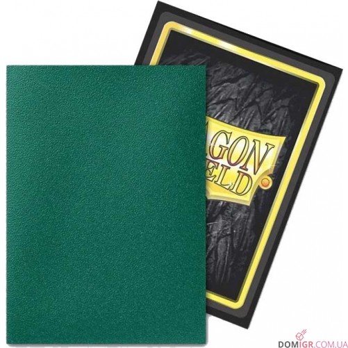 Dragon Shield Dual Matte Sleeves:  Metallic Green / Power — Протектори 100 шт.