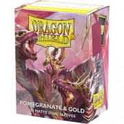 Dragon Shield Dual Matte: Pomegranate and Gold — Протектори 100 шт.