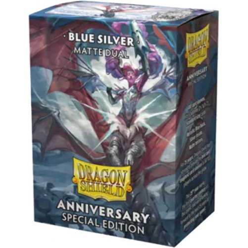 Dragon Shield Standard Matte Dual Sleeves Special Edition: Blue Silver — Протектори 100 шт.