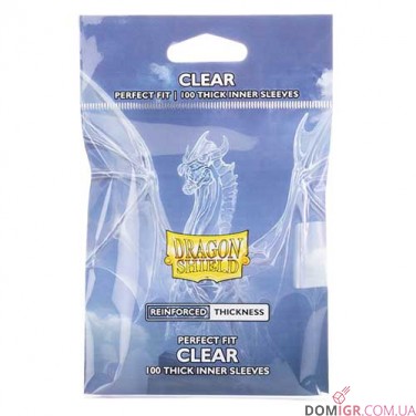 Dragon Shield Perfect Fit: Standard Size Inner Sleeves — Thick Inner Clear — Протекторы 100 шт.