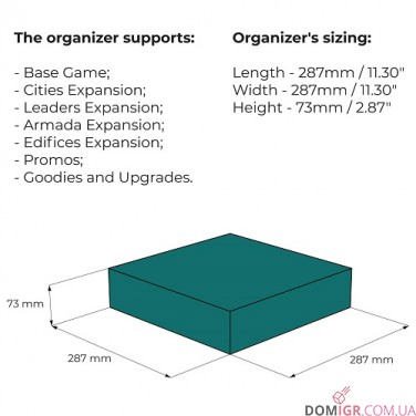 Купить 7 Чудес: 2-ге видання + 4 доповнення — Органайзер МДФ 7 Чудес: 2-ге видання + 4 доповнення — Органайзер МДФ