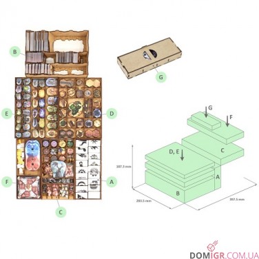 Купити Gloomhaven + Exp - Органайзер МДФ Gloomhaven + Exp - Органайзер МДФ