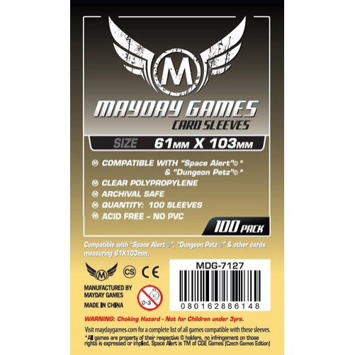 Протектори Mayday Games - 61х103 мм - Space Alert & Dungeon Petz