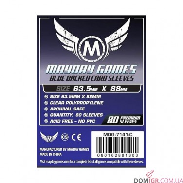Купить Протекторы Mayday Games - 66x91мм - 80 Синий - CCG/MTG Card Протекторы Mayday Games - 66x91мм - 80 Синий - CCG/MTG Card