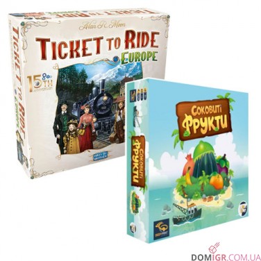 Ticket to Ride: Europe - 15th Anniversary + Соковиті фрукти - комплект