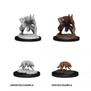 Jackalwere & Jackal - D&D Nolzur's Marvelous Miniatures - W14