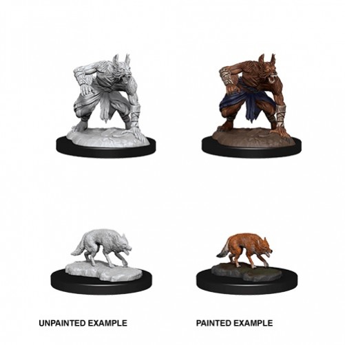 Jackalwere & Jackal - D&D Nolzur's Marvelous Miniatures - W14