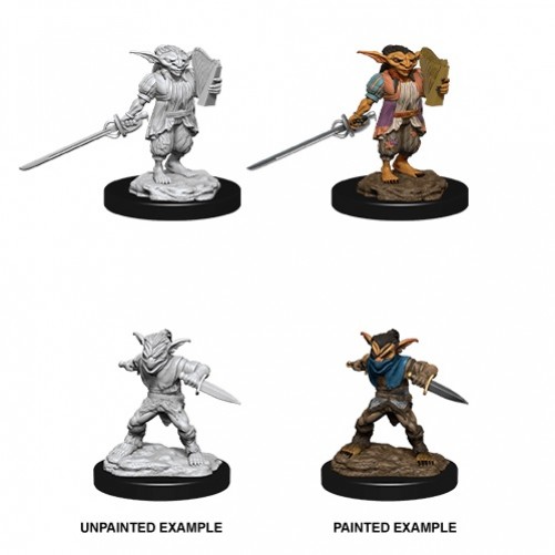 Male Goblin Rogue & Female Goblin Bard - D&D Nolzur's Marvelous Miniatures - W15