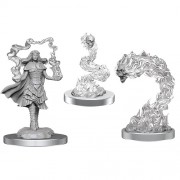 Dark Spellcaster and Flameskulls - D&D Nolzur's Marvelous Miniatures - W21
