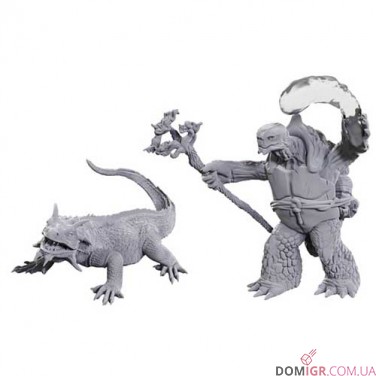 Tortle Druid and Wild Shape Giant Lizard - D&D Nolzur's Marvelous Miniatures - W24